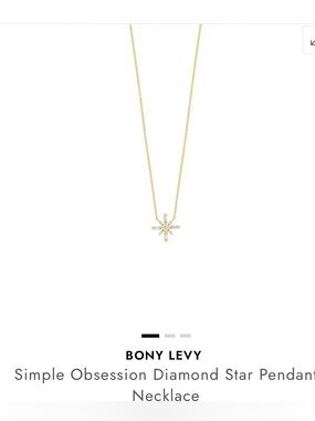Bony Levy BEW 18kGold Simple obsession Diamond  Pendant Necklace